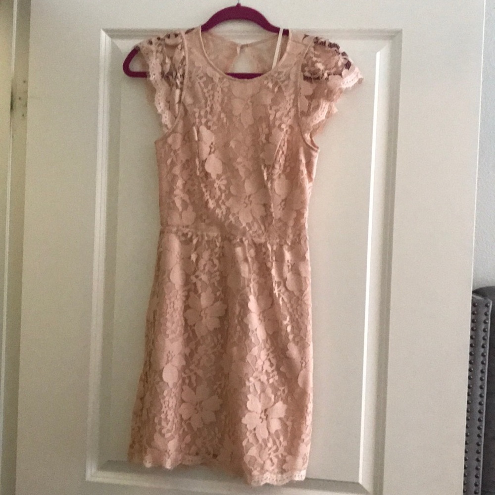 Lace blush dress